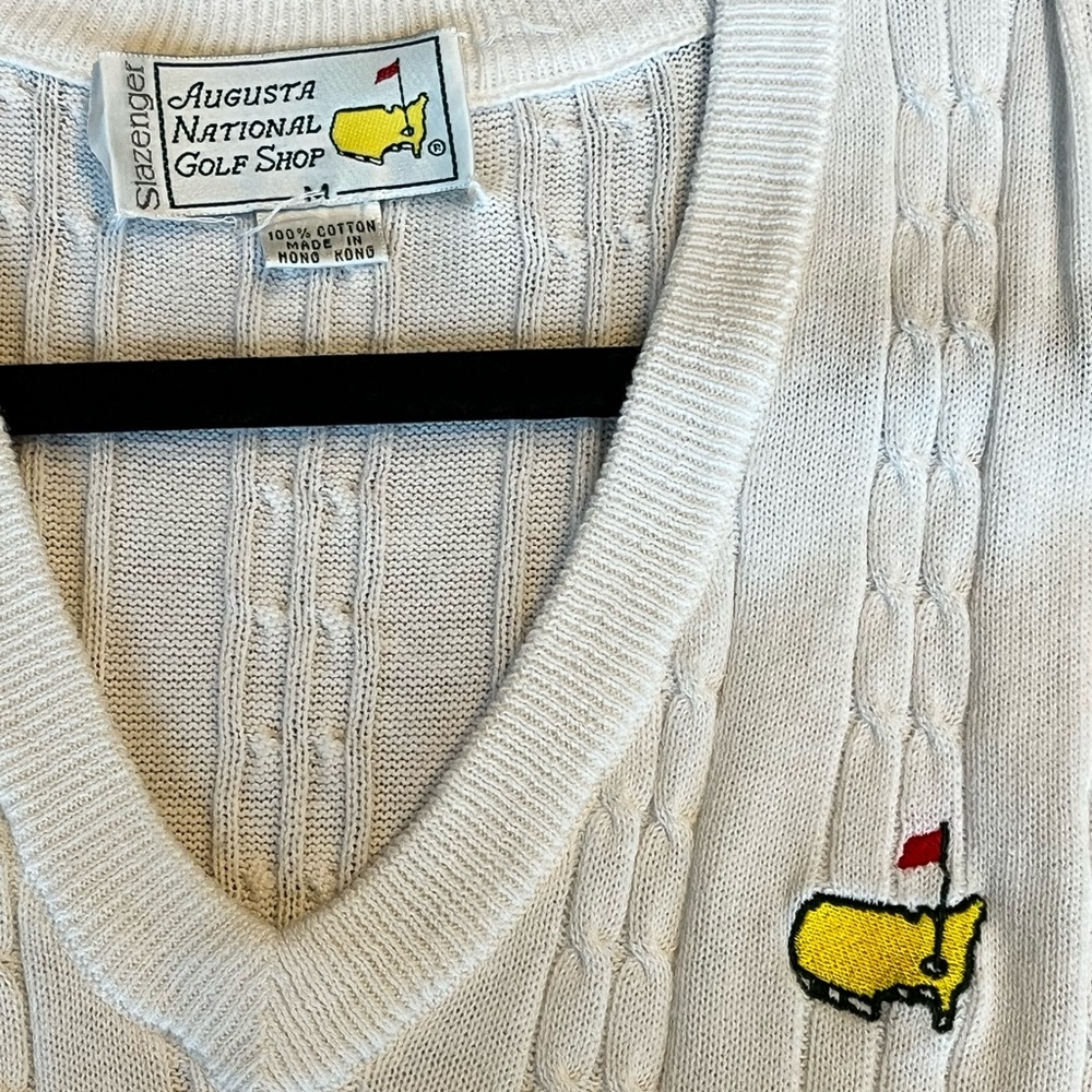 Vintage Master’s White V-Neck Vest Women’s M